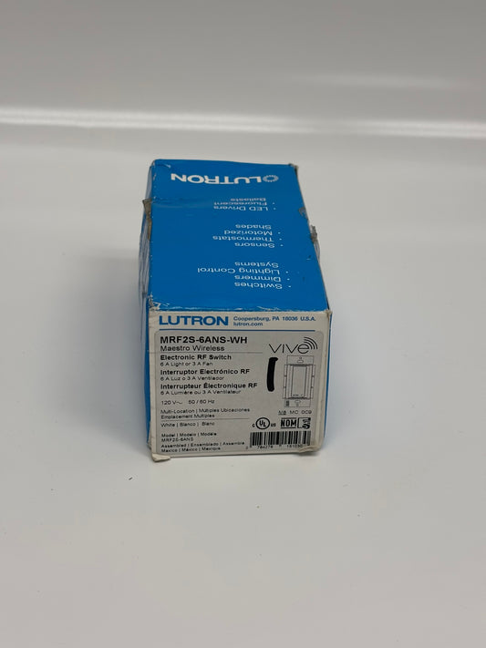 Lutron MRF2S-6ANS-WH Maestro Wireless Electronic Switch; 6 Amp