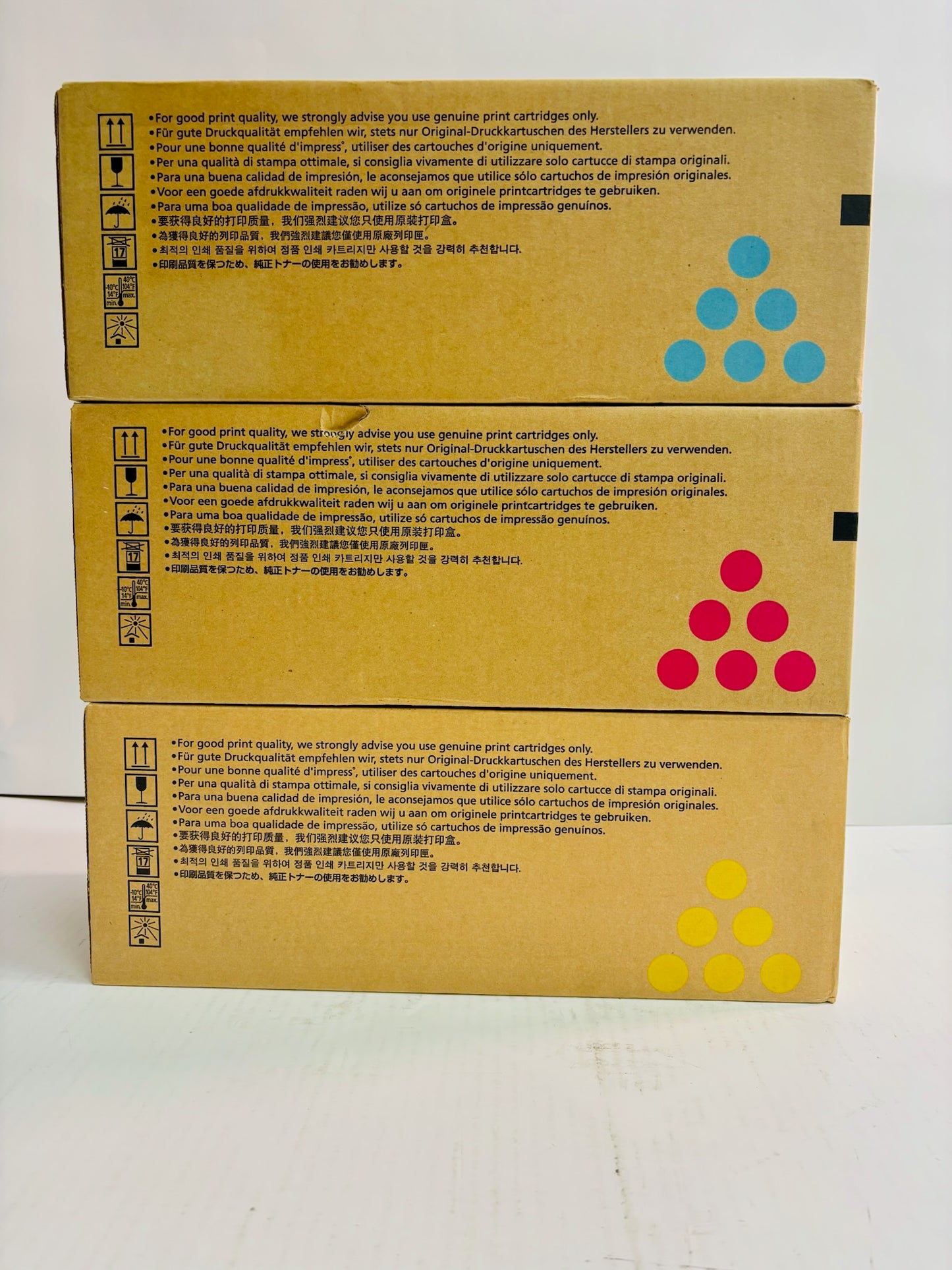 3 OEM Ricoh Aficio SP C231N,C231SF Cyan, Mag, Yellow Toner 406478,345,346 CMY