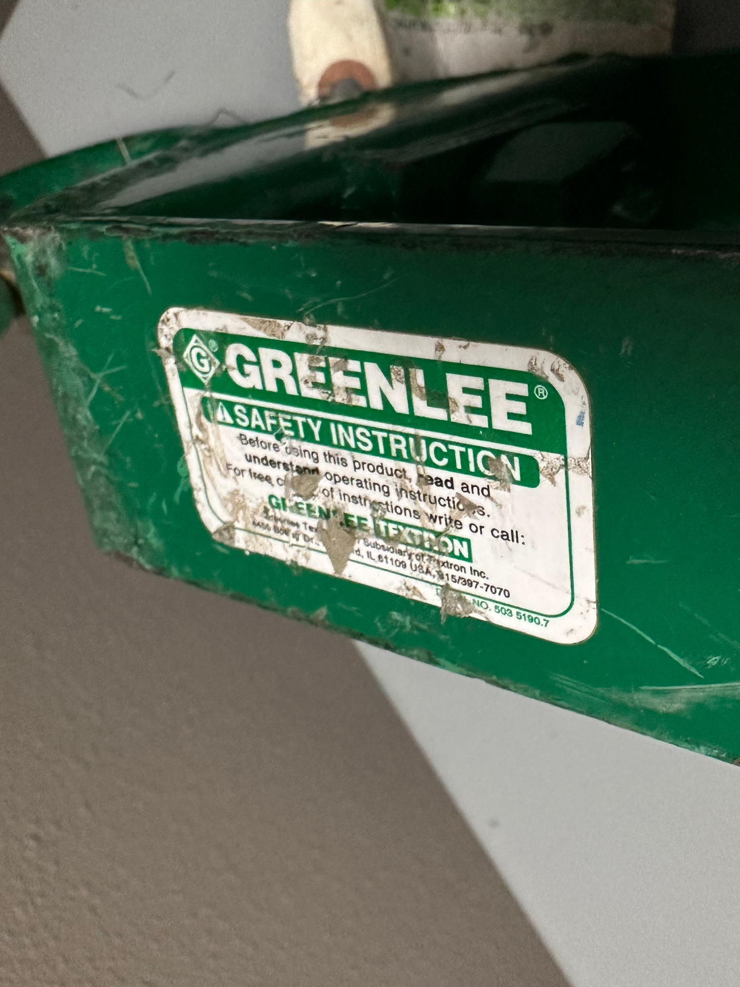Greenlee 8012 12" O.D Steel Frame/Aluminum Cable Puller Hook Sheave Assembly