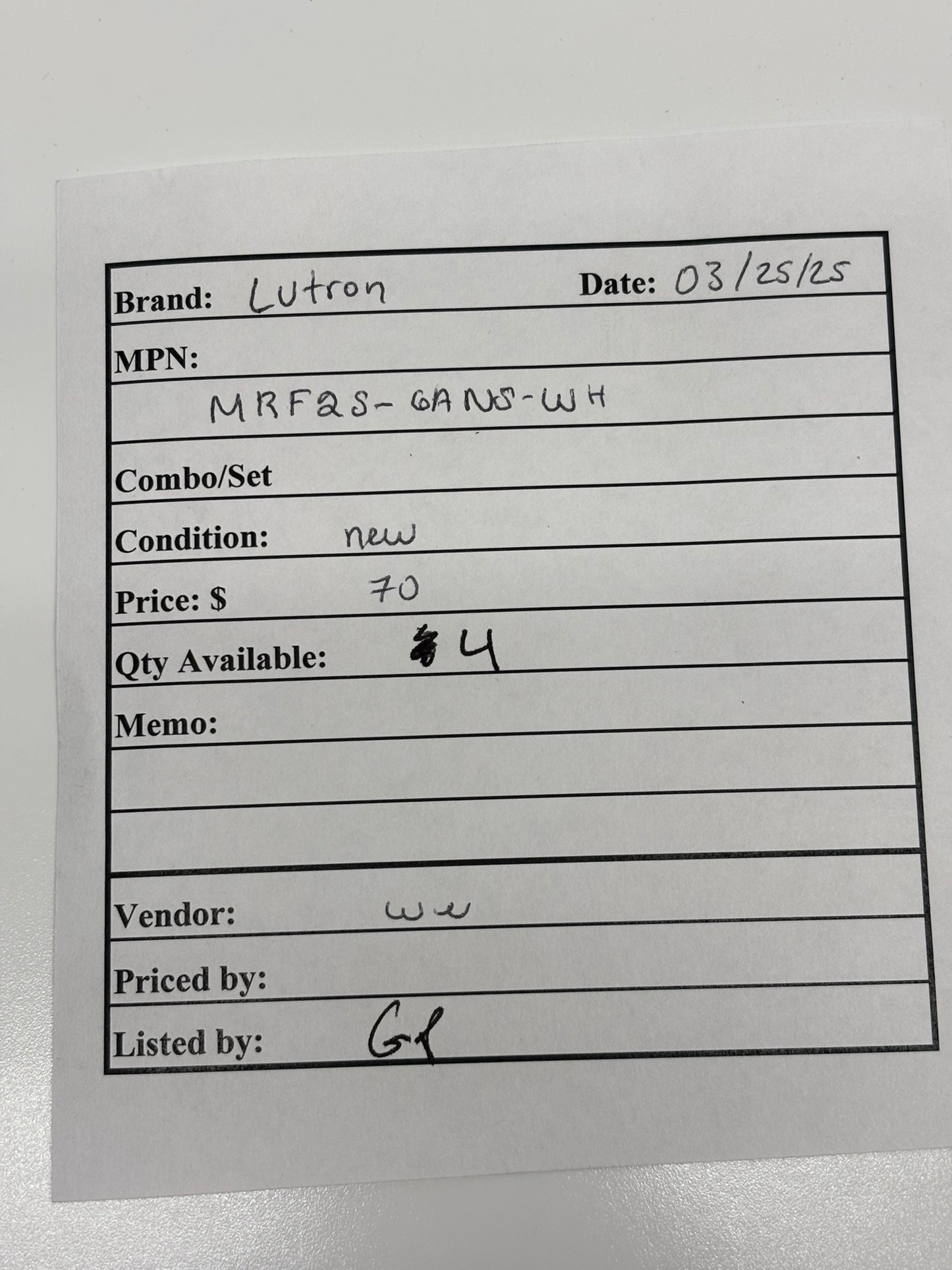 Lutron MRF2S-6ANS-WH Maestro Wireless Electronic Switch; 6 Amp