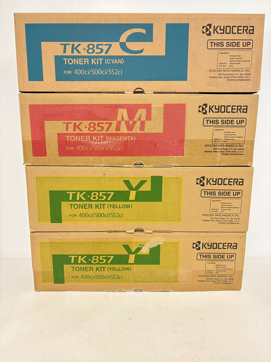 4 OEM Kyocera TASKalfa 400ci,500ci,552ci,CS400ci,CS500ci TK-857 CMYY Toners