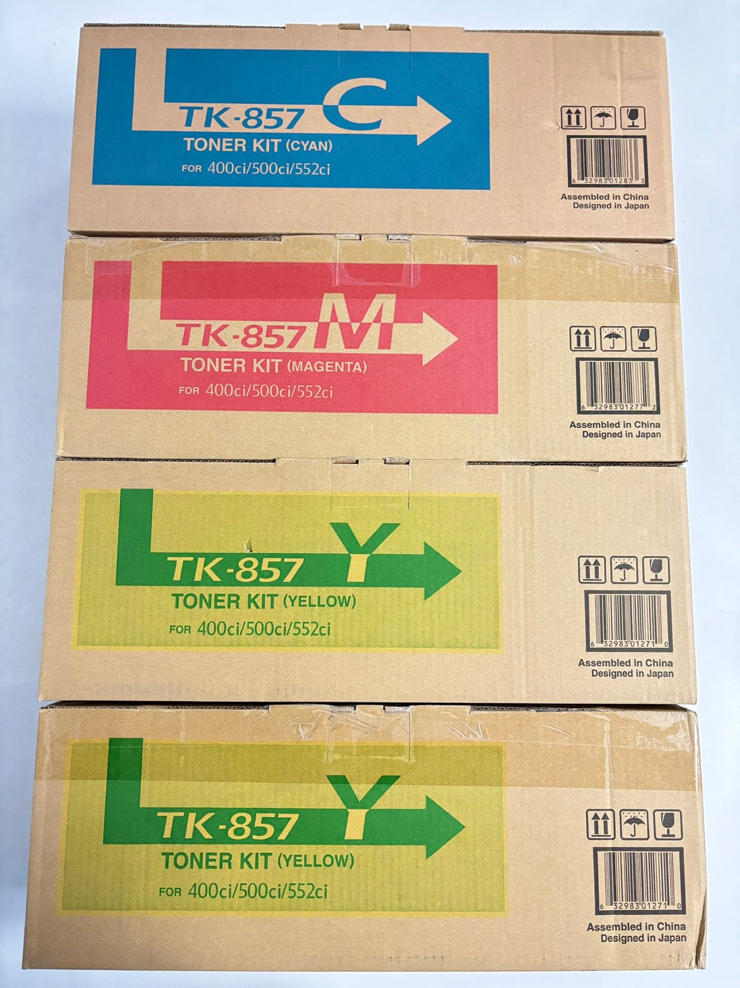 4 OEM Kyocera TASKalfa 400ci,500ci,552ci,CS400ci,CS500ci TK-857 CMYY Toners