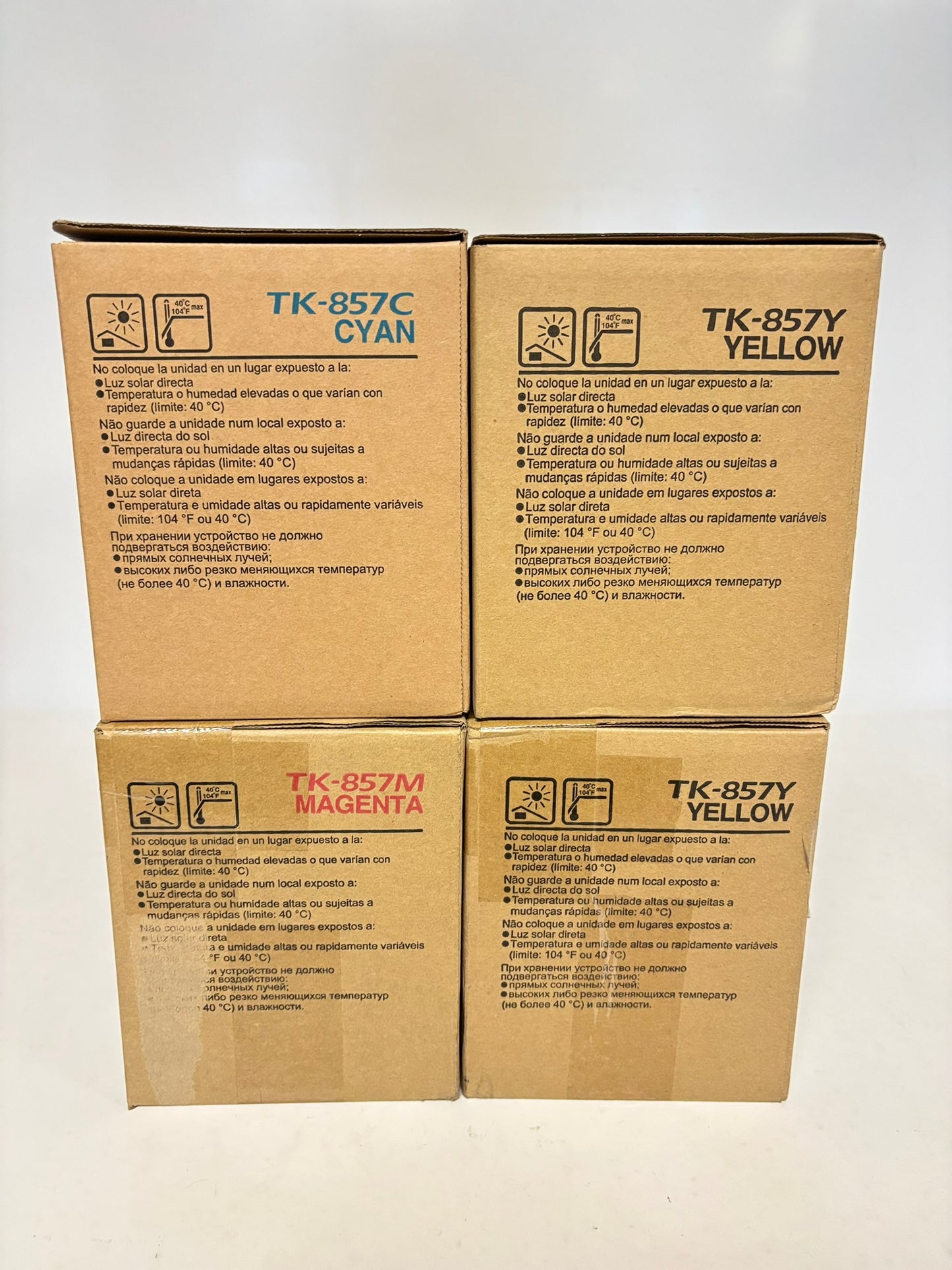 4 OEM Kyocera TASKalfa 400ci,500ci,552ci,CS400ci,CS500ci TK-857 CMYY Toners