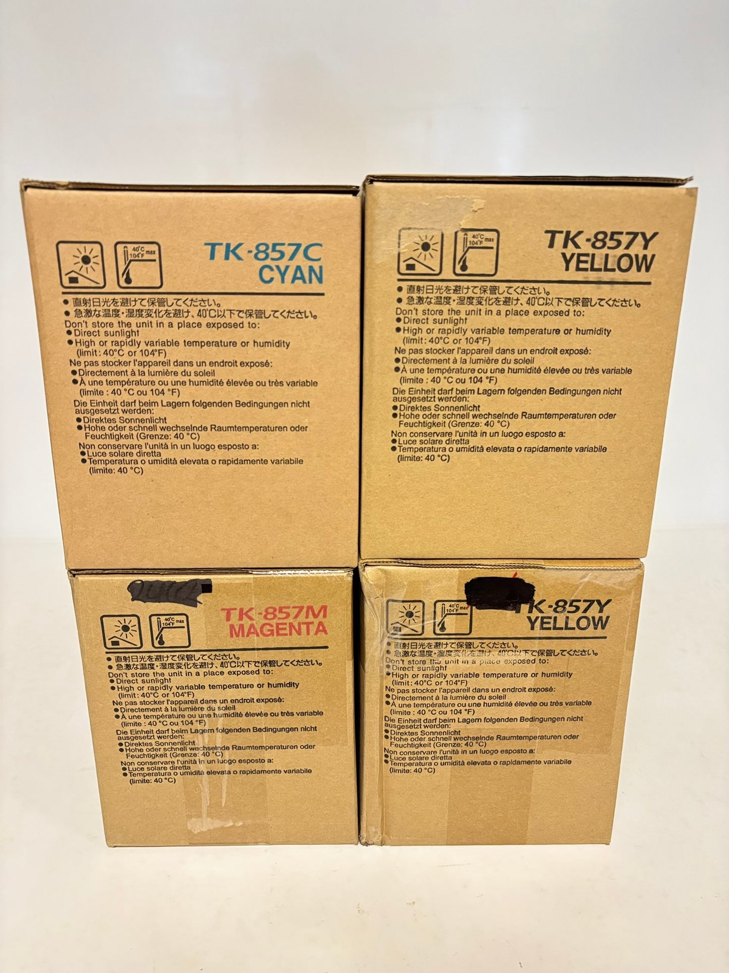 4 OEM Kyocera TASKalfa 400ci,500ci,552ci,CS400ci,CS500ci TK-857 CMYY Toners