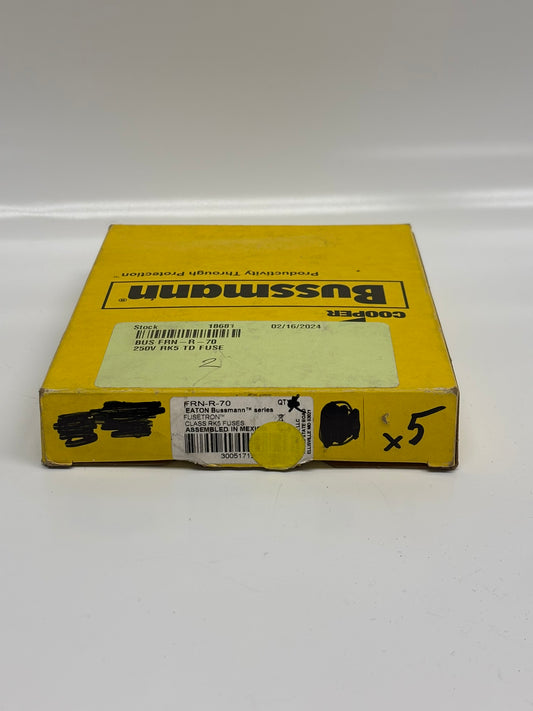 5-Pack Eaton FRN-R-70 Bussmann Fusetron Class RK5 Fuses