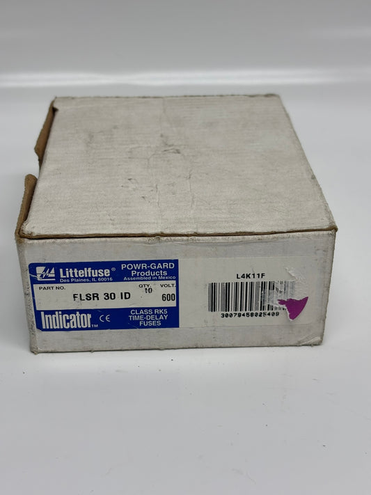 10-Pack Littelfuse FLSR-30-ID Indicator Class RK5 Time-Delay Fuse