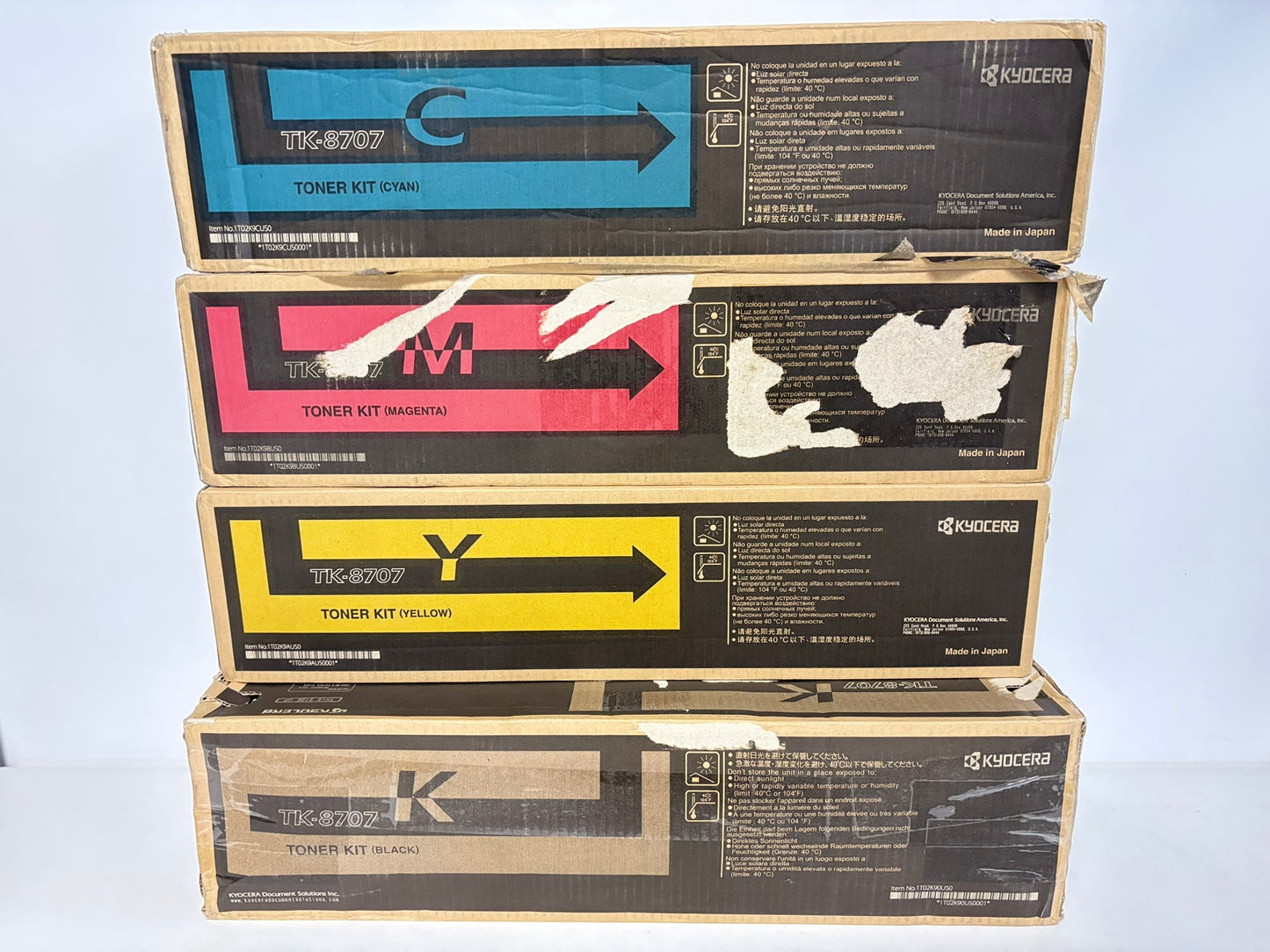 4 OEM Kyocera TASKalfa 6550ci/6551ci/7550ci/7551ci TK-8707 CMYK Toners