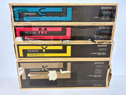 4 OEM Kyocera TASKalfa 6550ci/6551ci/7550ci/7551ci TK-8707 CMYK Toners