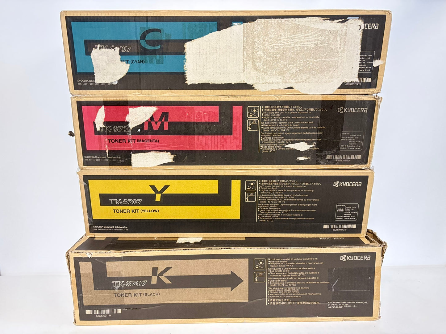 4 OEM Kyocera TASKalfa 6550ci/6551ci/7550ci/7551ci TK-8707 CMYK Toners
