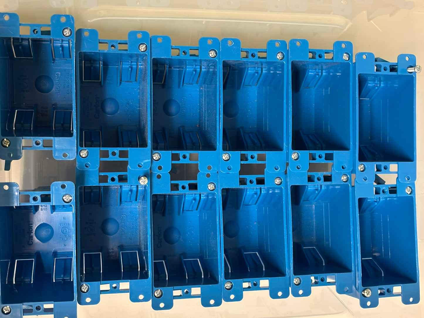 12 PK Carlon B114R-UPC 1-Gang Old Work PVC Electrical Outlet Box