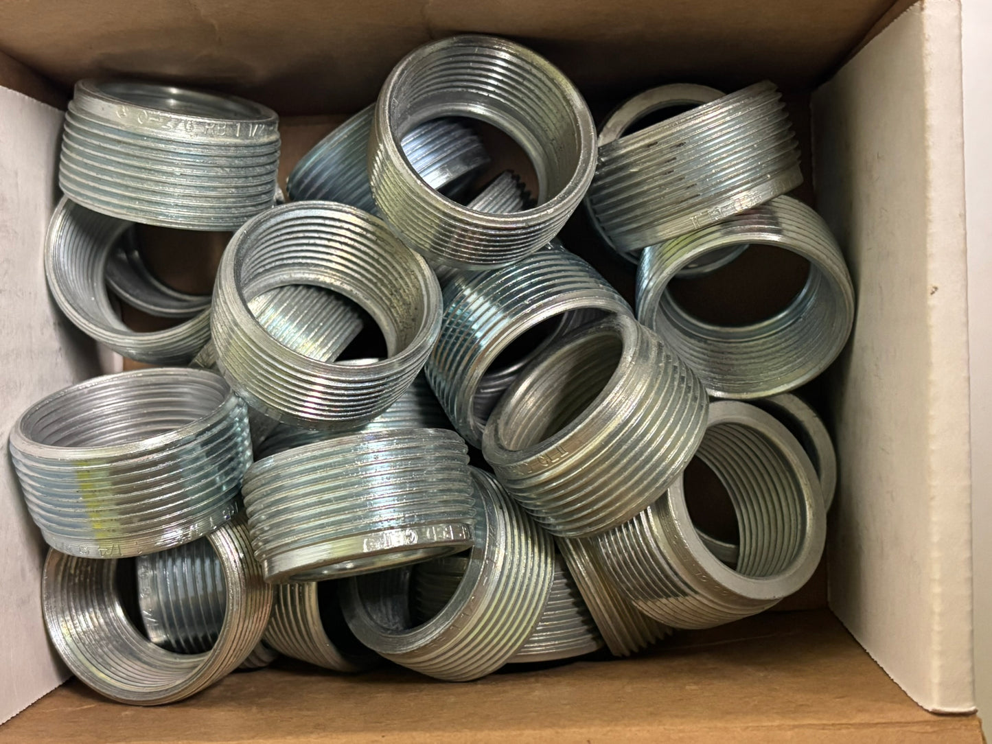 25 PK Bridgeport RB150125 1-1/2" x 1-1/4" Zinc Reducing Bushing, Steel