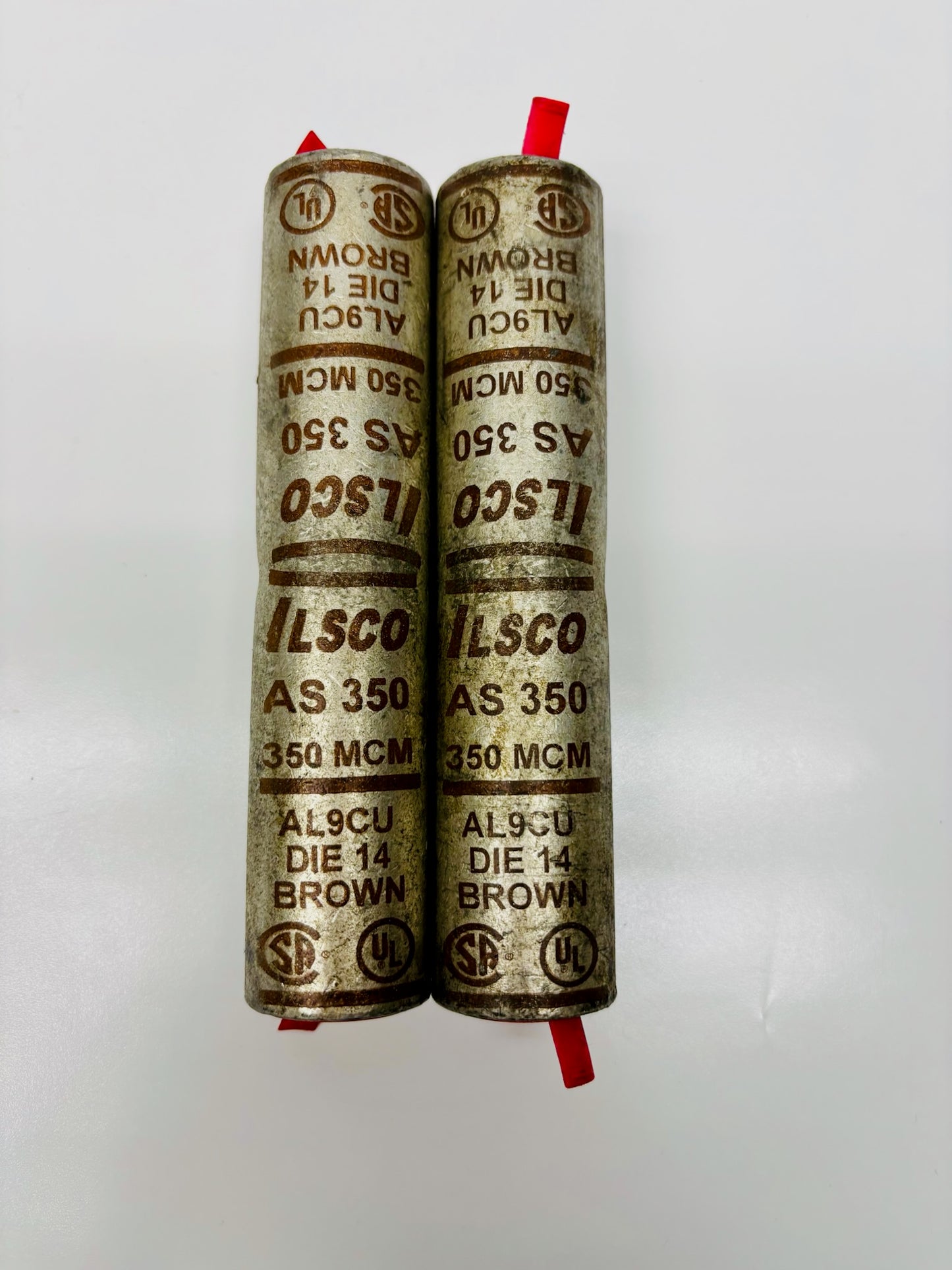 2 Pk ILSCO AS-350 Aluminum Compression Sleeve for 350 kcmil Conductors