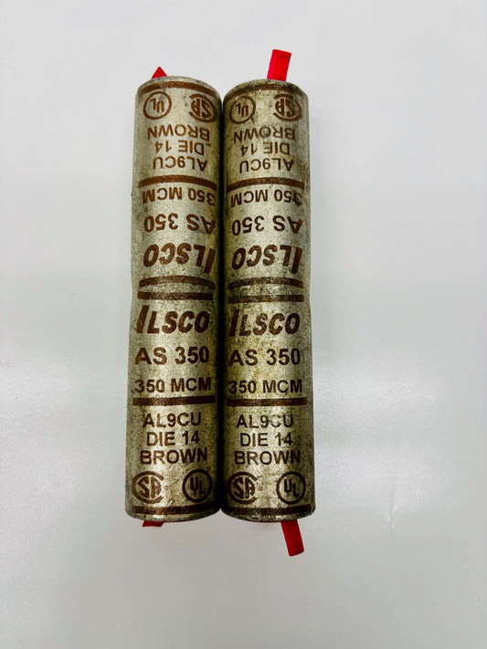2 Pk ILSCO AS-350 Aluminum Compression Sleeve for 350 kcmil Conductors