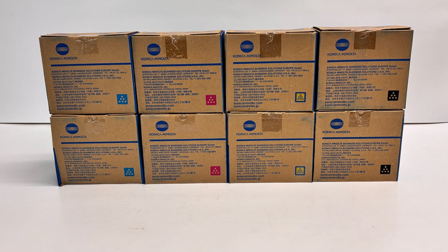 8 Genuine Konica Minolta C3851,C3351 TNP49 CMYK Toners TNP49CCMMYYKK