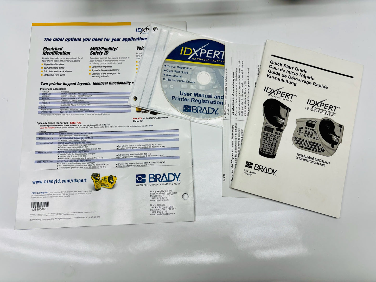 Brady IDXPERT Handheld Industrial Labeler XPS‑187‑1