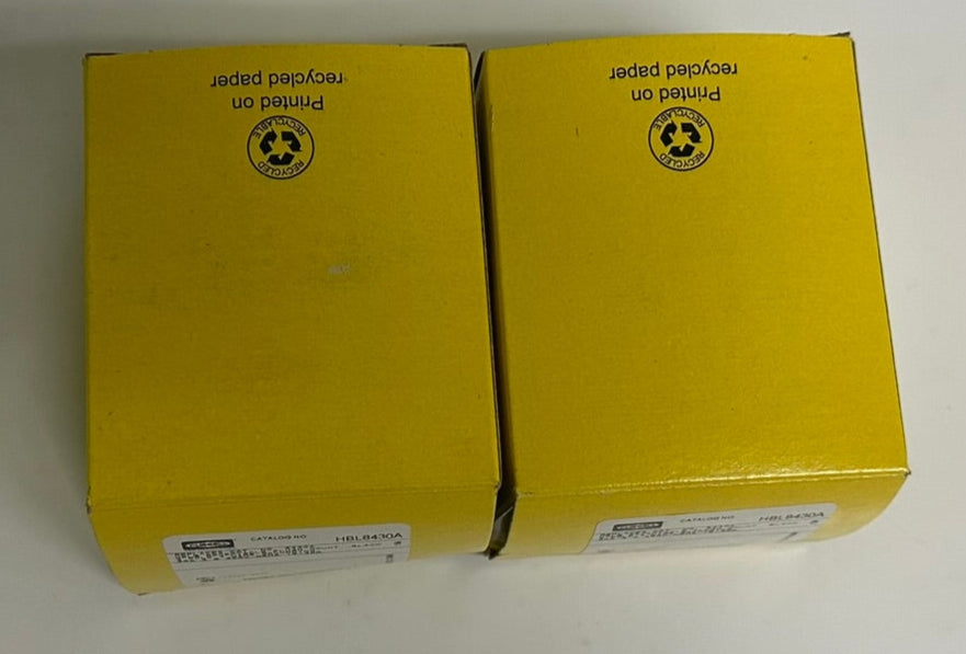 2 PK Hubbell HBL8430A 30A 250V 3-Phase 4-Wire Receptacle, New in Box
