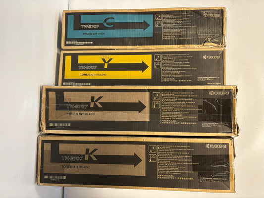 4 OEM Kyocera TASKalfa 6550ci/6551ci/7550ci/7551ci TK-8707 CYKK Toners