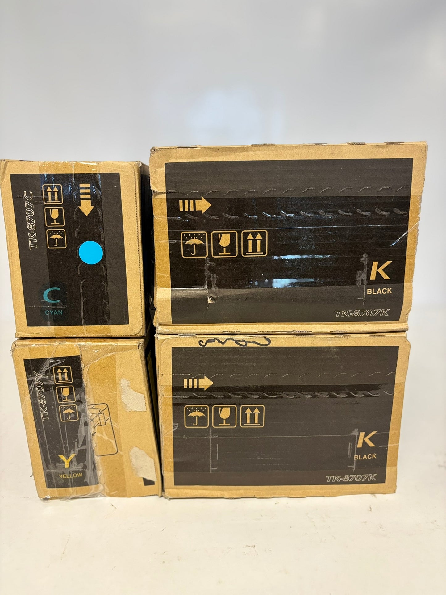 4 OEM Kyocera TASKalfa 6550ci/6551ci/7550ci/7551ci TK-8707 CYKK Toners