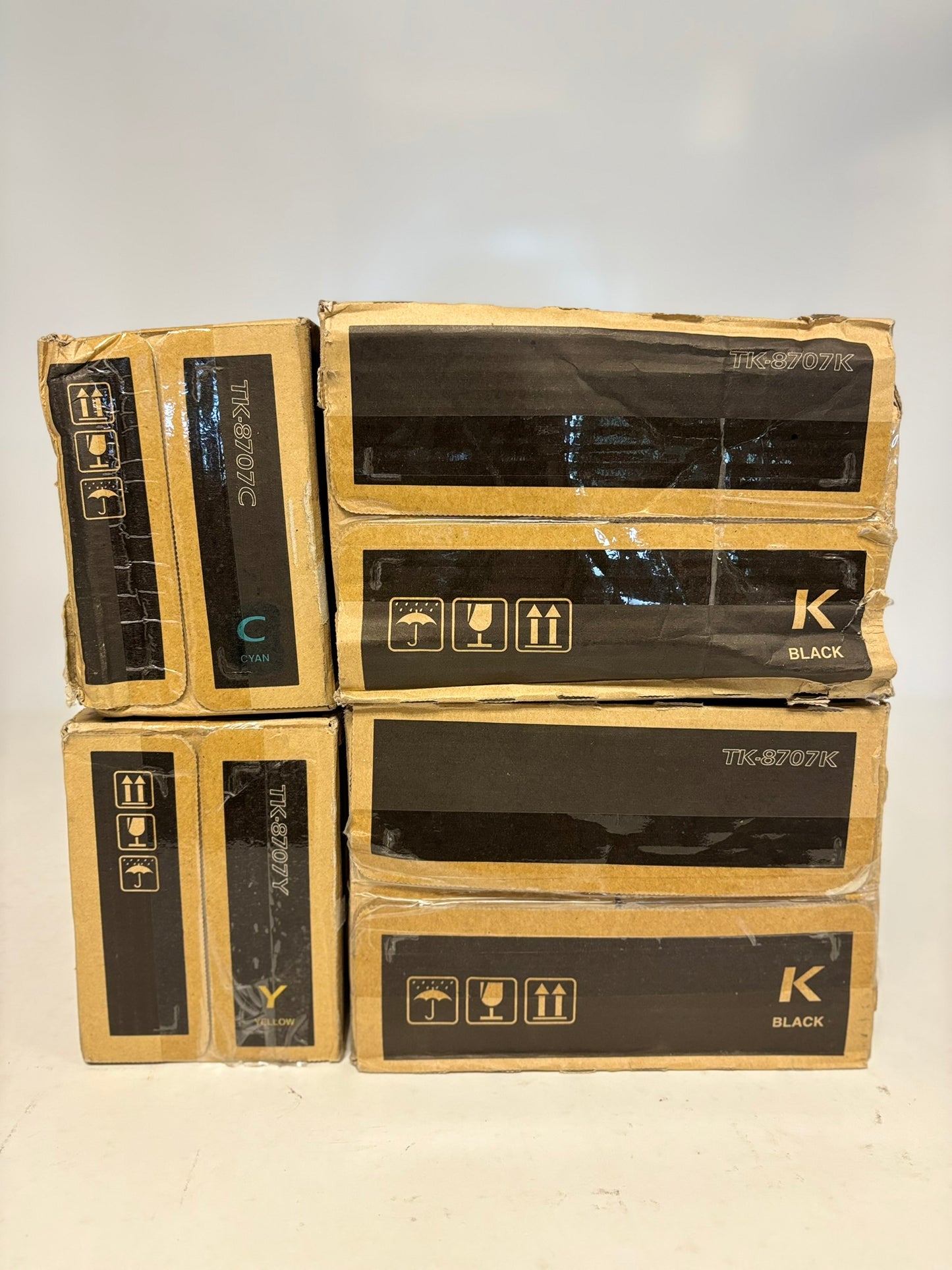 4 OEM Kyocera TASKalfa 6550ci/6551ci/7550ci/7551ci TK-8707 CYKK Toners