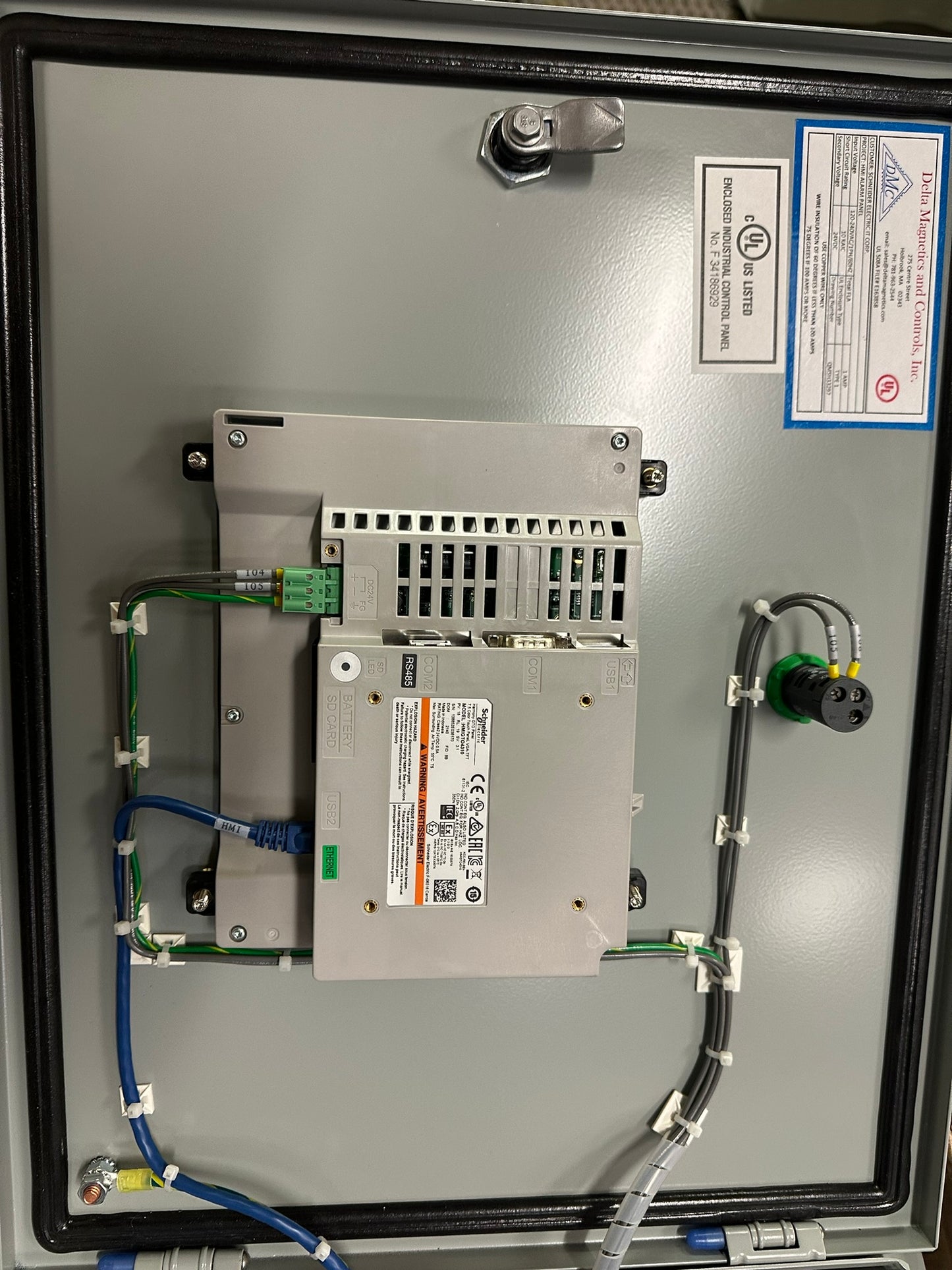 Schneider HMI Alarm Control Panel Interface