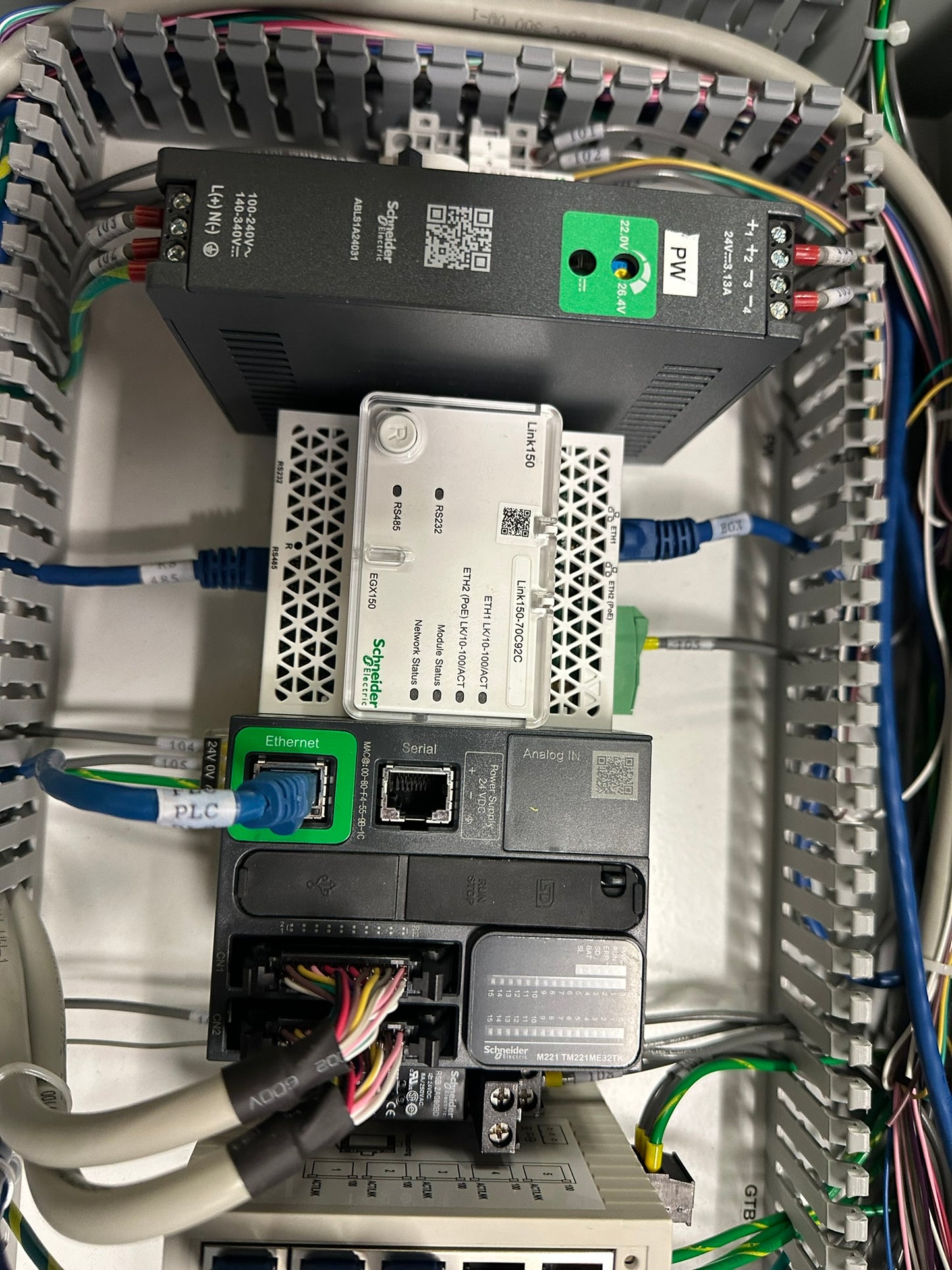 Schneider HMI Alarm Control Panel Interface