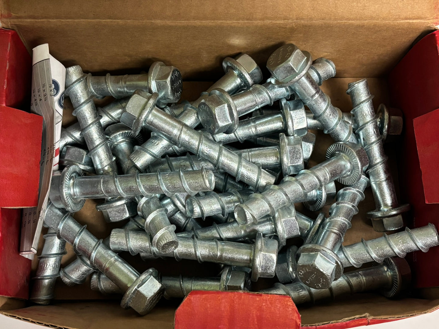 30 PK Hilti KH-EZ 1/2" x 3" Kwik Hus-EZ Concrete and Masonry Screw Anchor