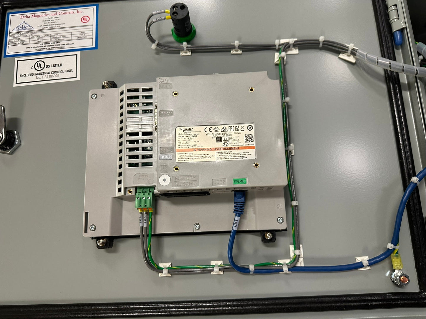 Schneider HMI Alarm Control Panel Interface