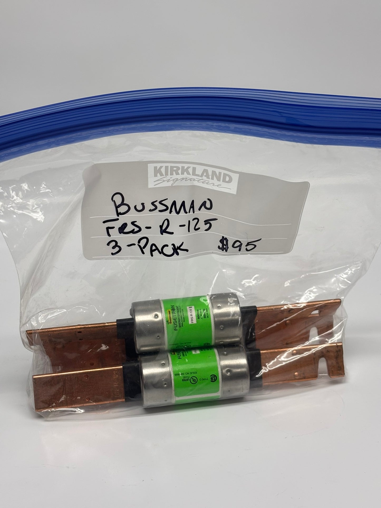 3-Pack Eaton FRN-R-125 Bussmann Fusetron Class RK5 Fuses