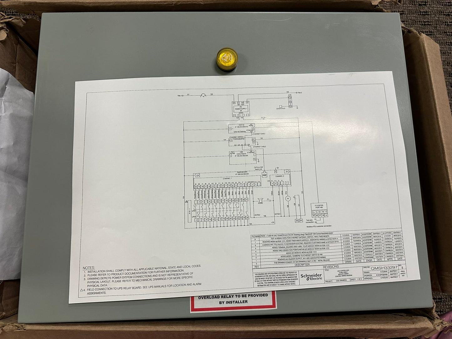 Schneider HMI Alarm Control Panel Interface