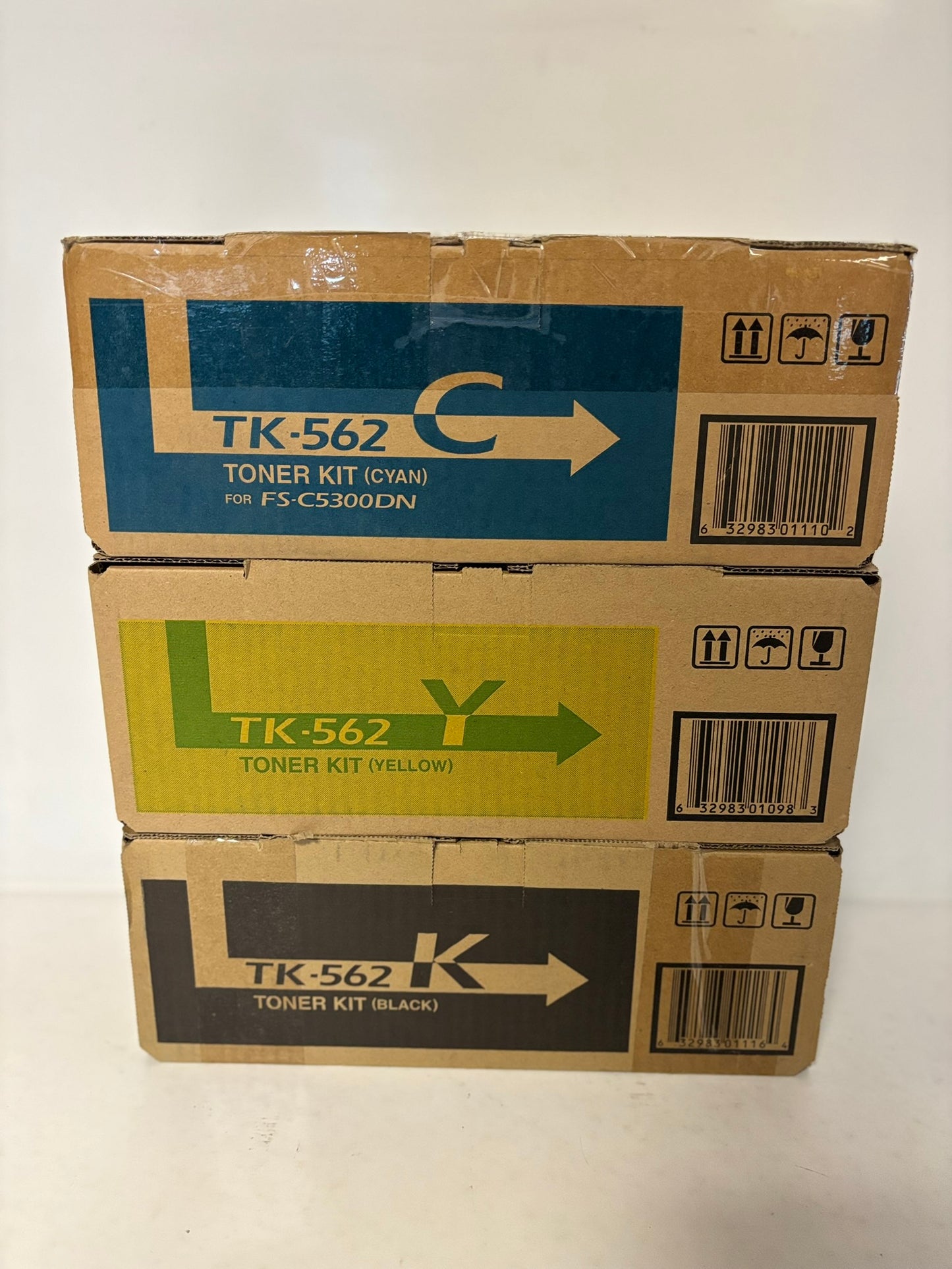3 OEM Kyocera Mita FS-C5300,C5350,P6030 TK-562CYK Toner Cartridge Same Day Ship