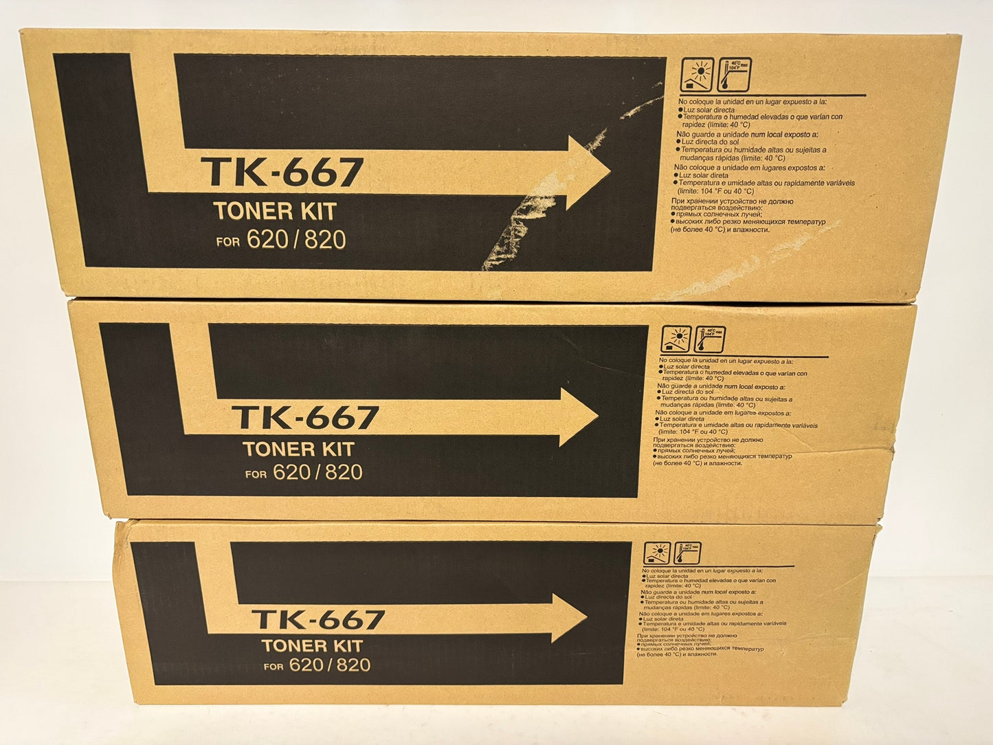 3 OEM Kyocera TASKalfa 620,820 Black Toner Cartridge TK-667  1T02KP0US0