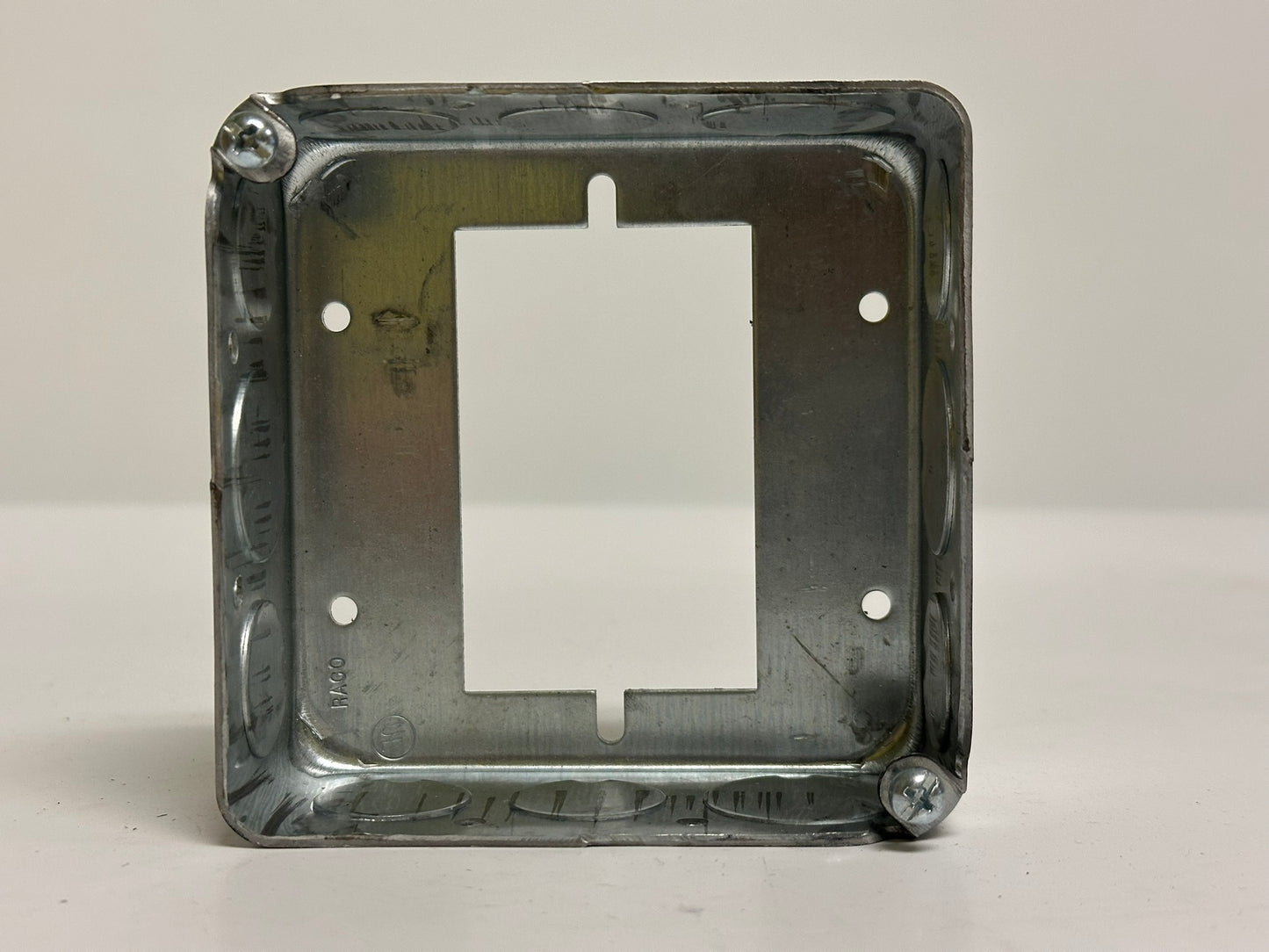 46 PK Raco (187) 4" Square Extension Ring Drawn 1-1/2" Deep