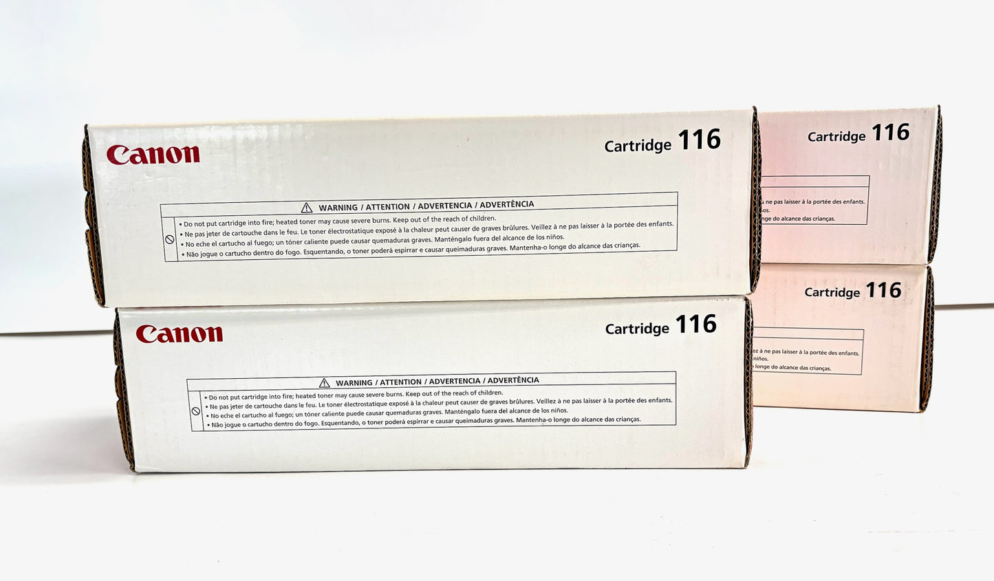 4 Genuine Canon 116 MF8030Cn Cyan Yellow & Black Toners 1977B001,1979B001,1980B001