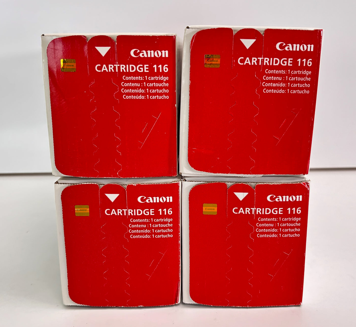 4 Genuine Canon 116 MF8030Cn Cyan Yellow & Black Toners 1977B001,1979B001,1980B001