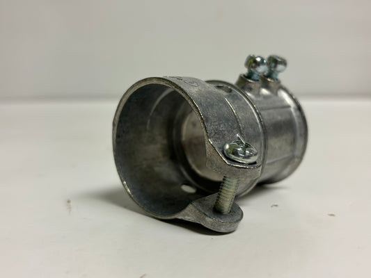 40 PK Bridgeport 284-DC 1-1/4" EMT to FMC Transition Coupling, Zinc Die-Cast