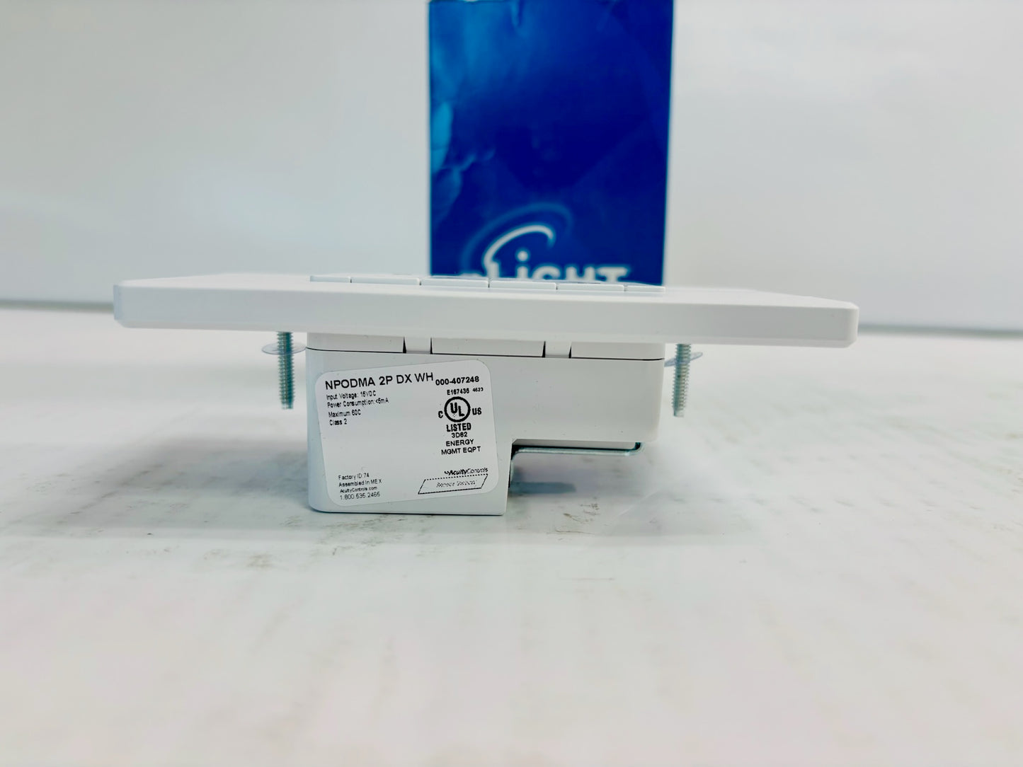 Acuity Controls NPODMA 2P DX WH 2-Pole nLight Wall Control