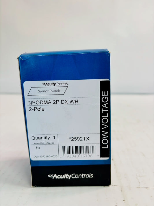 Acuity Controls NPODMA 2P DX WH 2-Pole nLight Wall Control