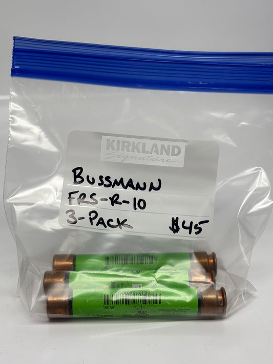 3-Pack Eaton FRS-R-10 Bussmann Series Class RK5 Fuse