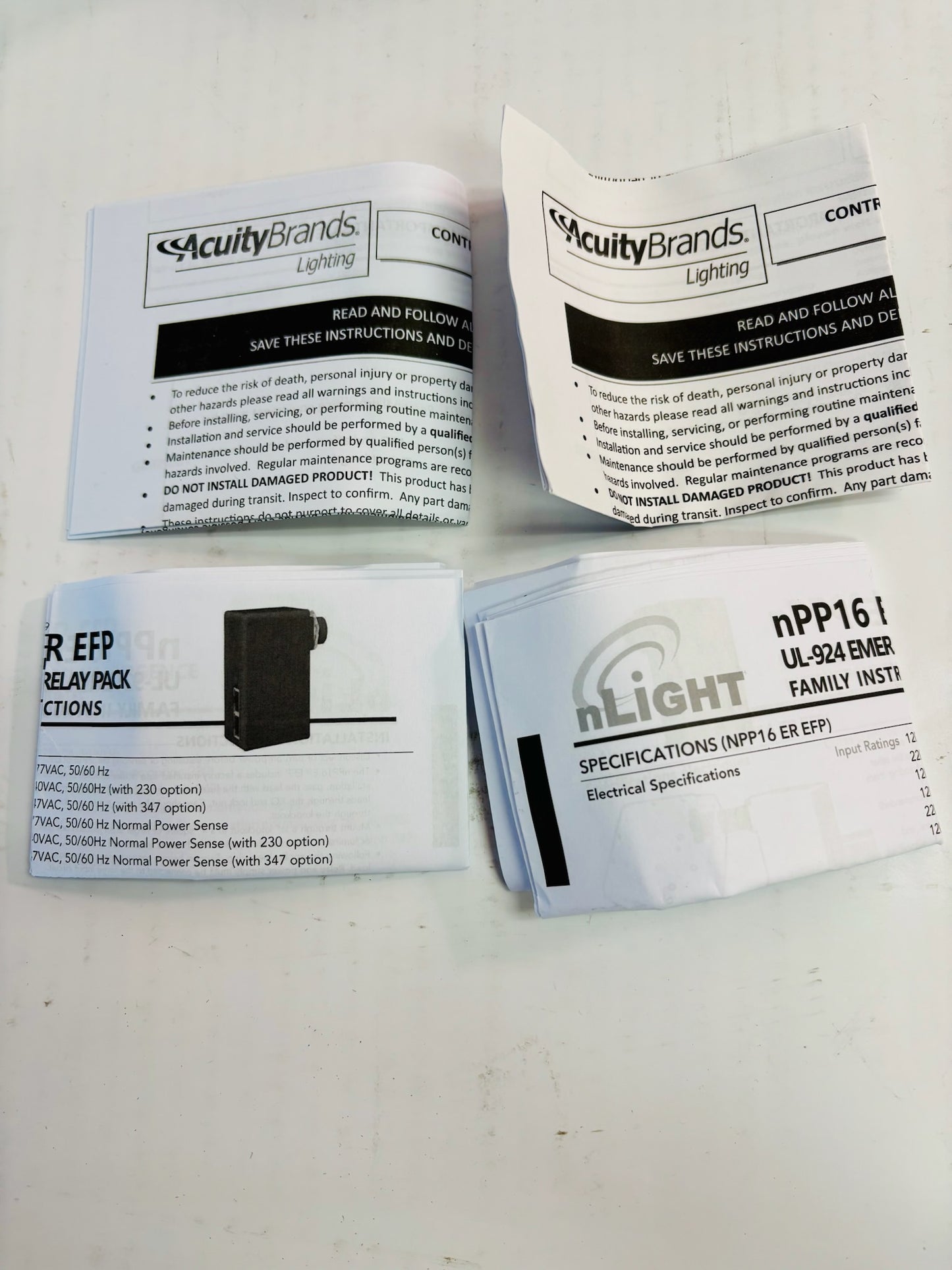 2 Pk Acuity Controls NPP16 D ER EFD nLight Power and Relay Pack