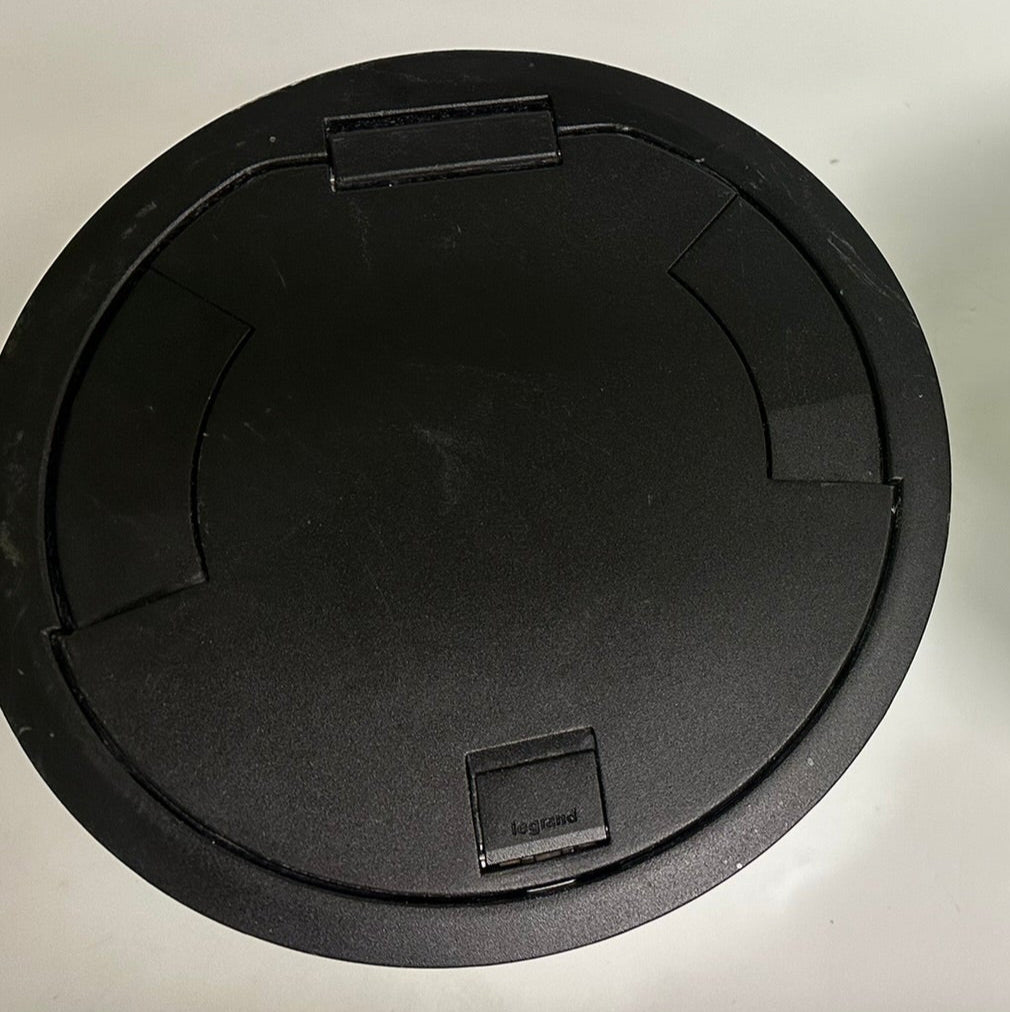 WIREMOLD 10ATCPBK 10" Poke-Thru Device, 8-Gang, Black, Prewired
