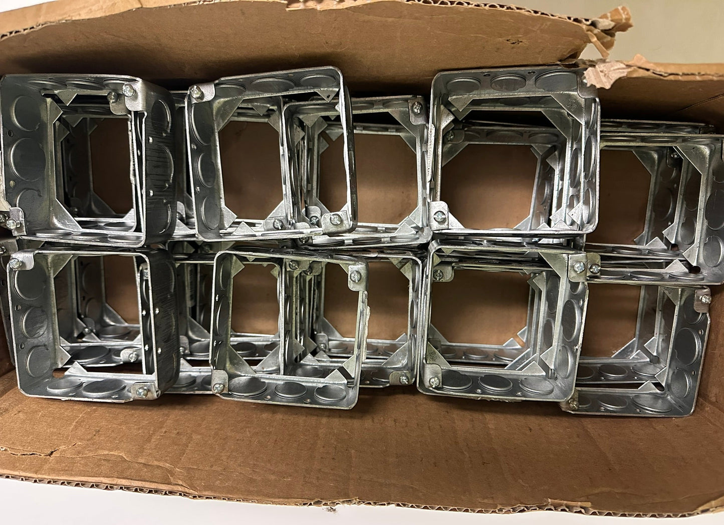 36 PK Steel City 53151 New 4" Square Steel Box Extension Ring, Open Box