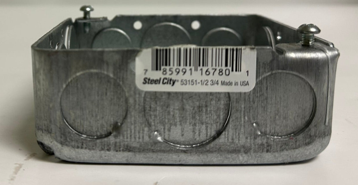 36 PK Steel City 53151 New 4" Square Steel Box Extension Ring, Open Box