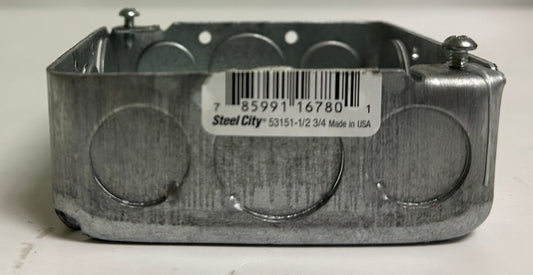 36 PK Steel City 53151 New 4" Square Steel Box Extension Ring, Open Box