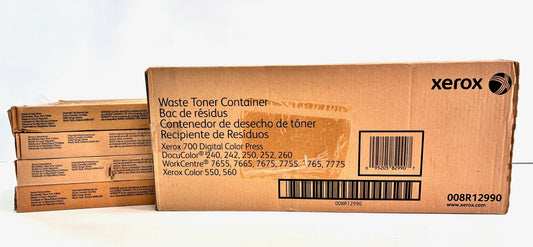 5 Genuine Xerox Color 550, 560 DC240,242,250 Waste Toner Containers 008R12990