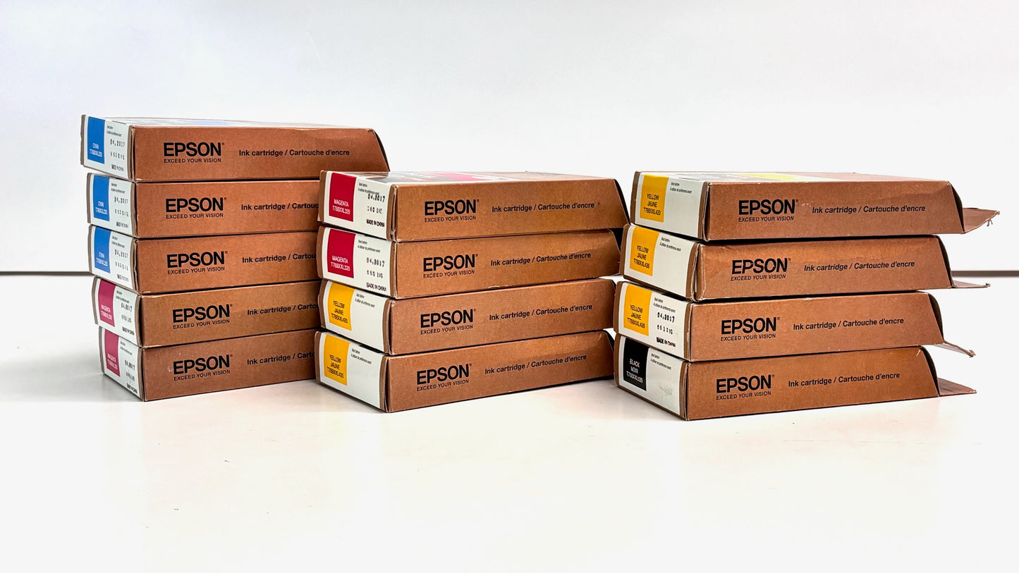 13 OEM Epson WF-5620 Cyan, Magenta, Yellow & Black Ink 788XXL120,220,320,420