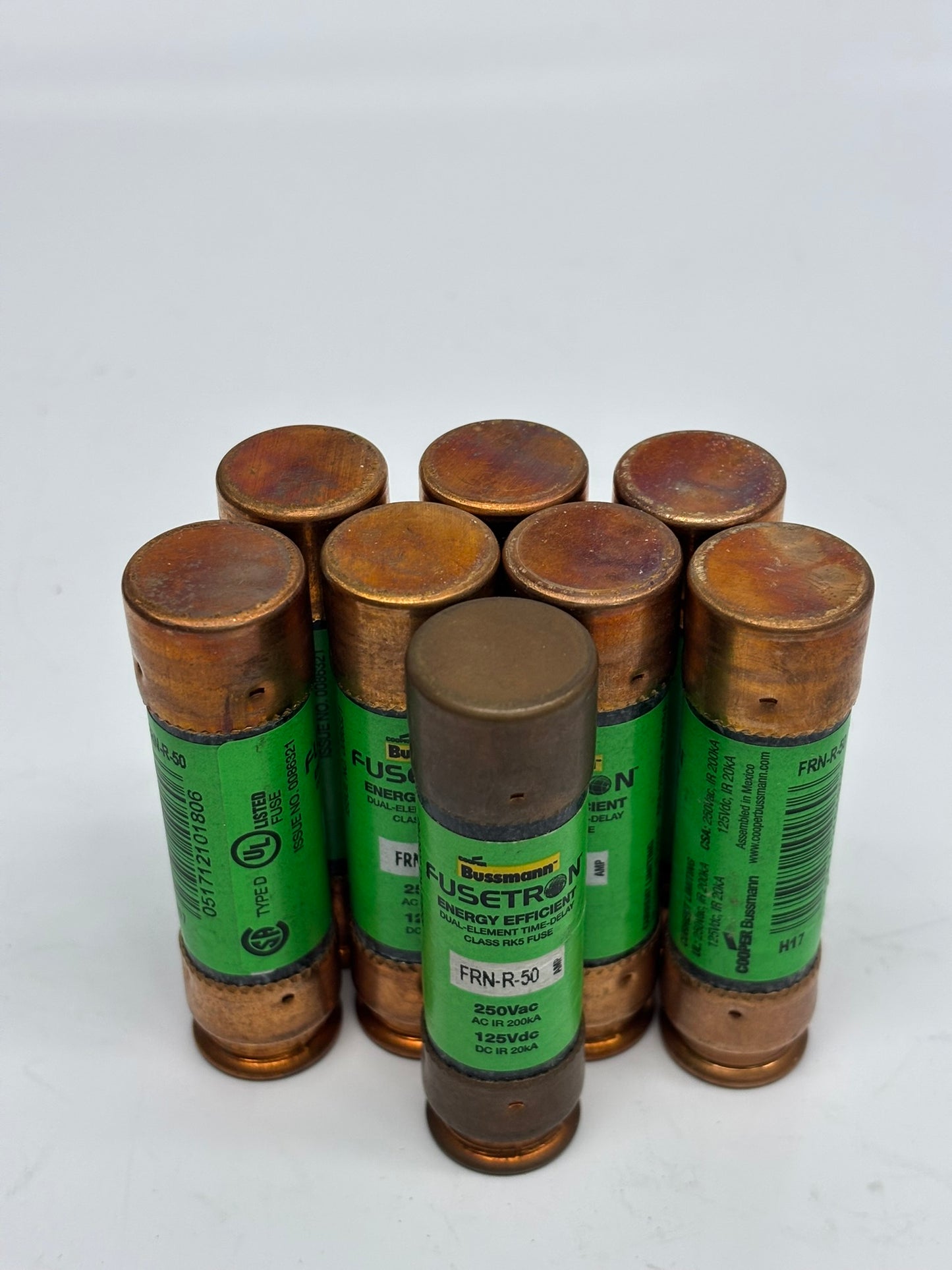 8-Pack Eaton FRN-R-50 Bussmann Series Class RK5 Fuse