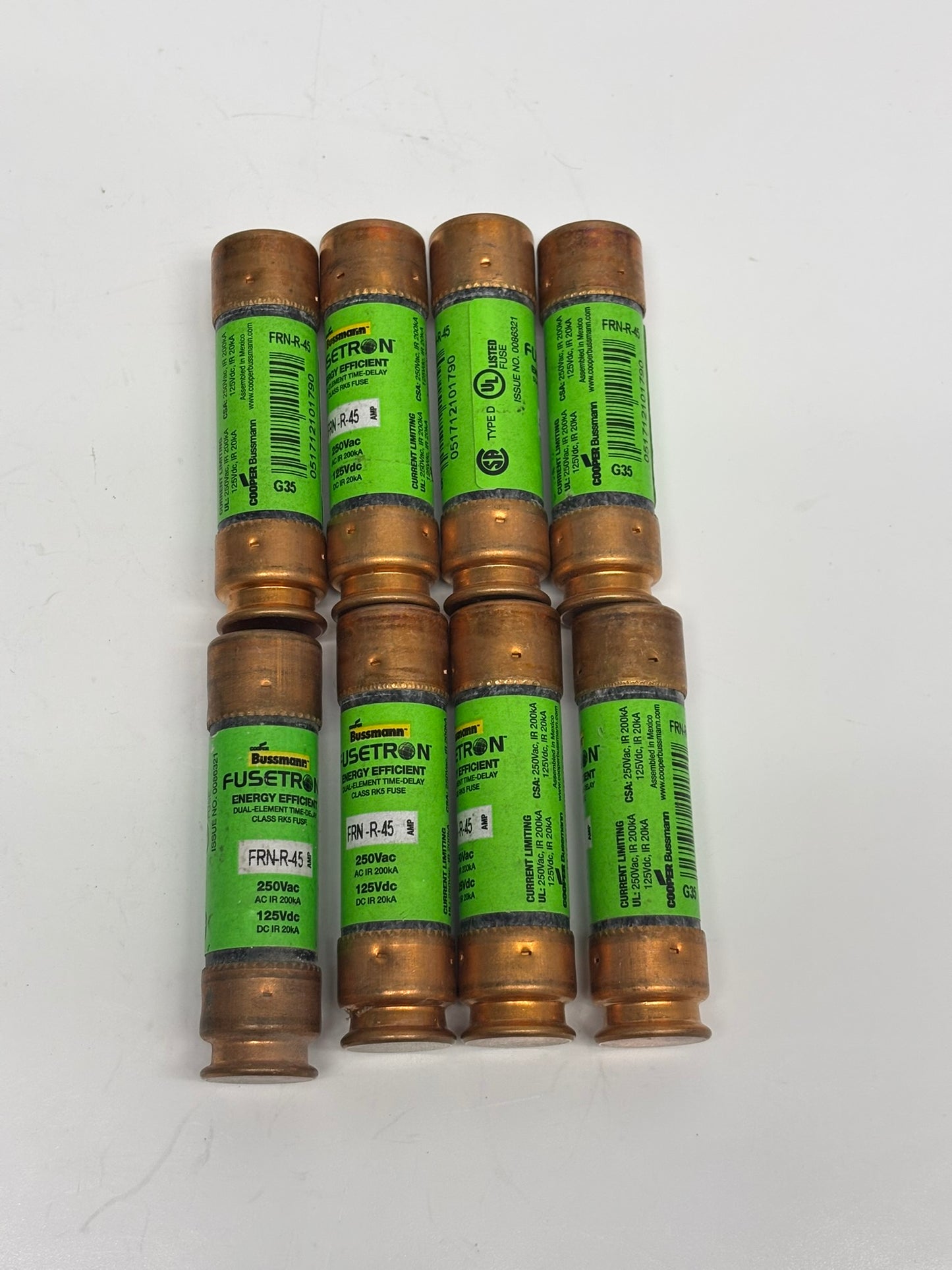 8-Pack Eaton FRN-R-45 Bussmann Series Class RK5 Fuse