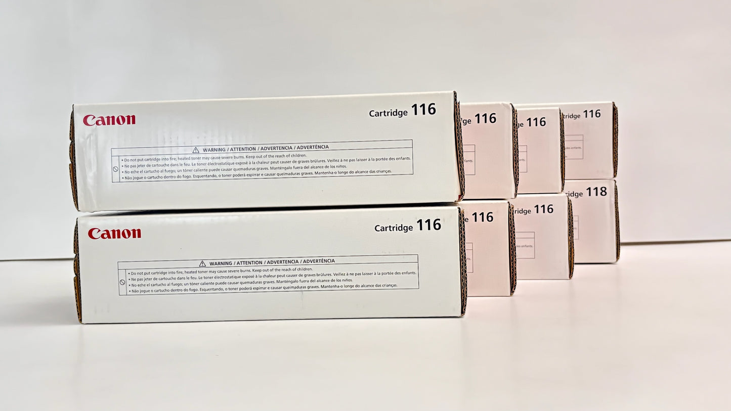 8 Genuine Canon 116 MF8030Cn CMYK Standard Yield Toners 1977B001,1978,1979,1980