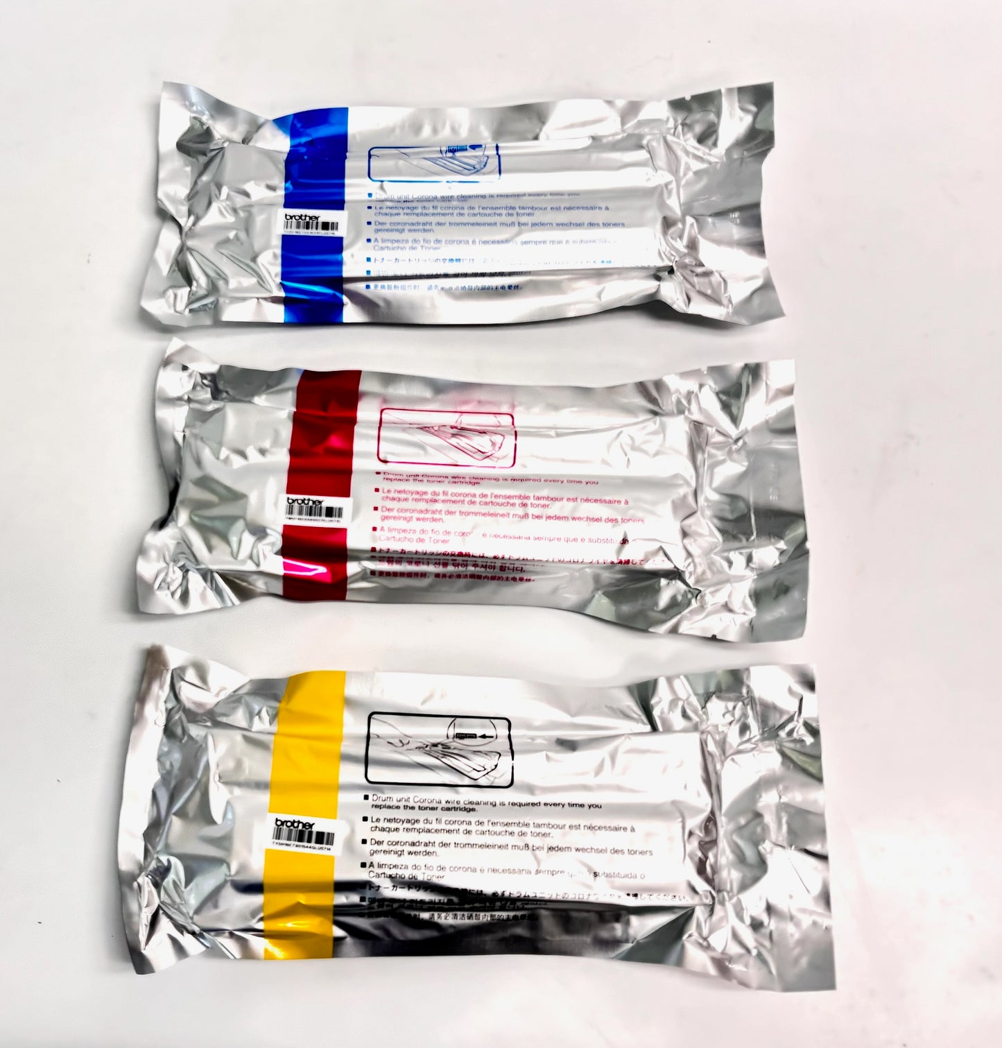 3 Open Genuine Brother HL3040CN Cyan, Magenta & Yellow Toners TN210, TN-210CMY