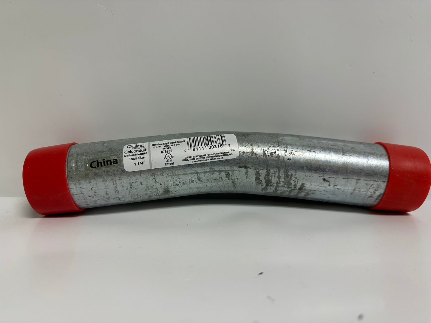 4 PK New Allied 876820 New 1-1/4" Rigid 15° Elbow, Galvanized Steel, UL Listed